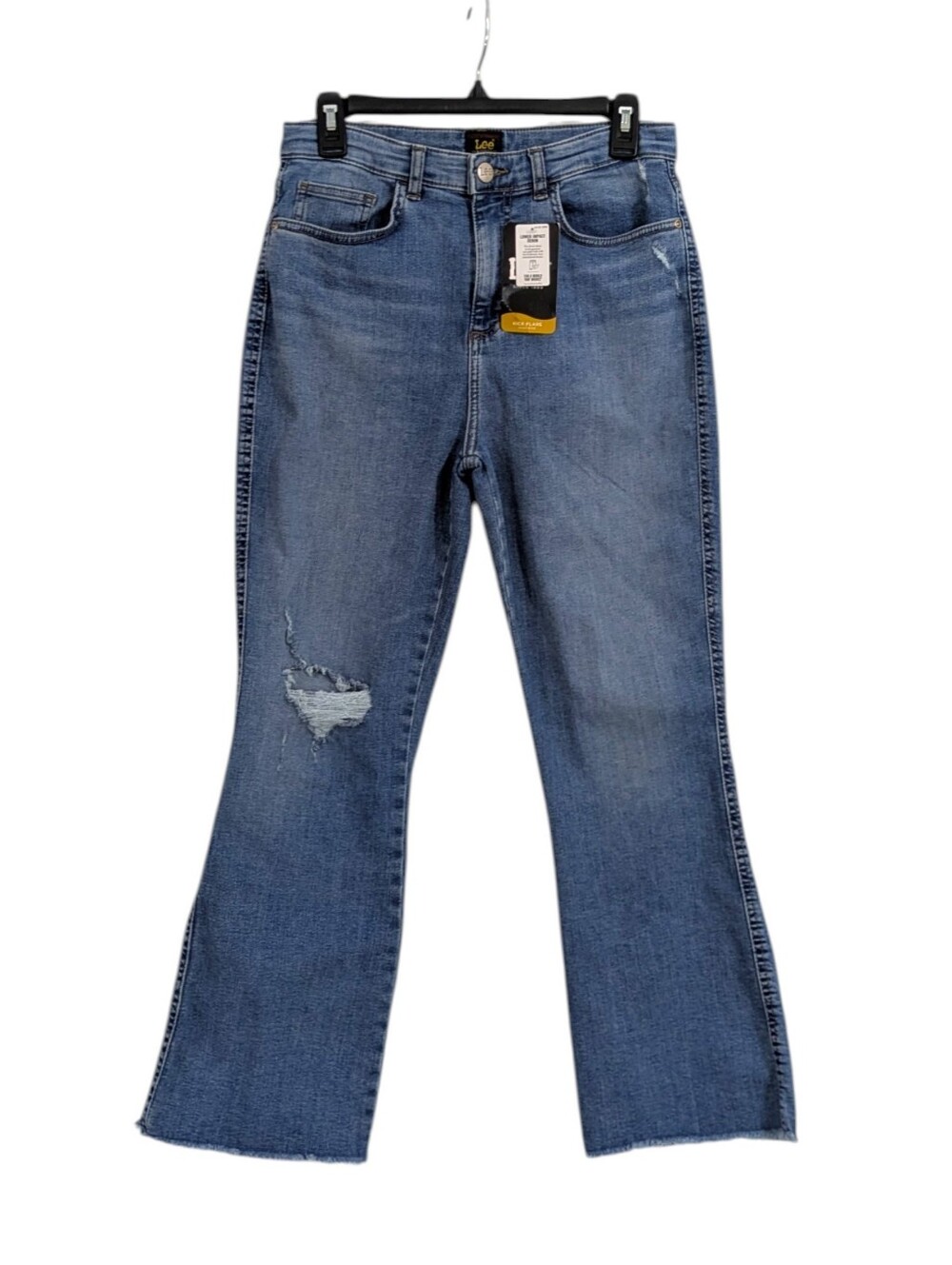 NEW Lee Heritage Kick Flare Distressed Jeans - Size 10 Womens